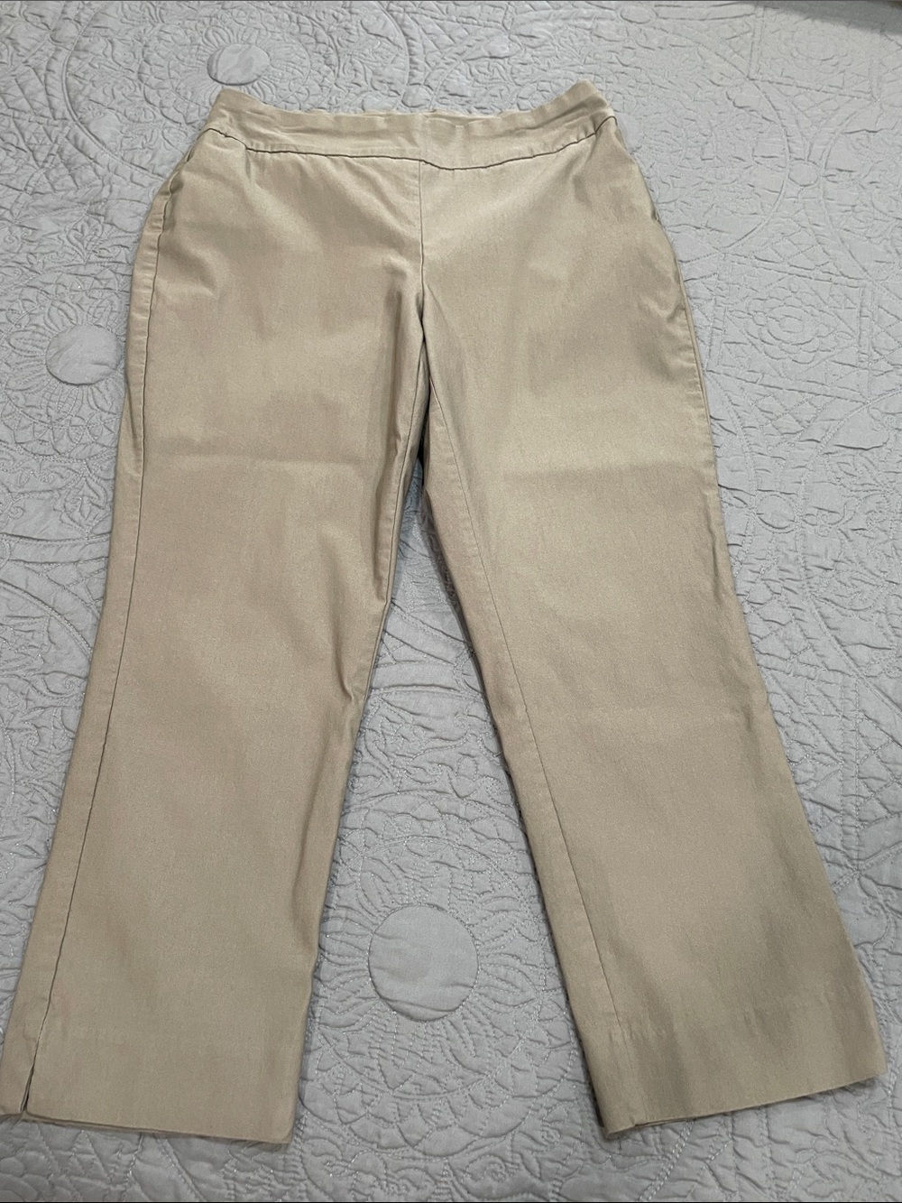 Chico's So Slimming Crop Pants in Light Taupe 0.5 (like an 8 fits like 10)